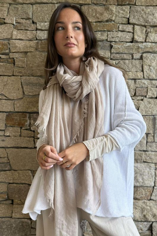 Conrad Slouch Cotton Knit White